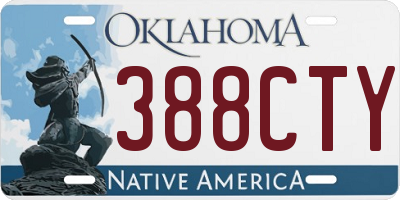 OK license plate 388CTY