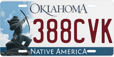 OK license plate 388CVK