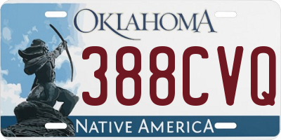 OK license plate 388CVQ