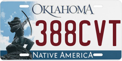 OK license plate 388CVT