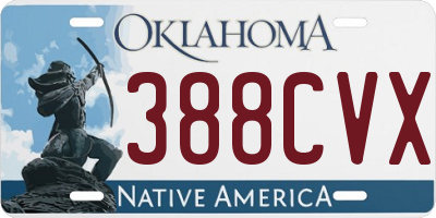 OK license plate 388CVX