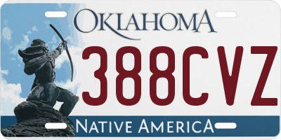 OK license plate 388CVZ