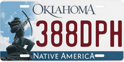 OK license plate 388DPH