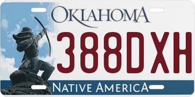 OK license plate 388DXH