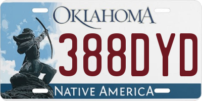 OK license plate 388DYD