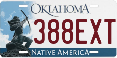 OK license plate 388EXT