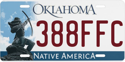 OK license plate 388FFC