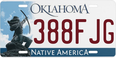 OK license plate 388FJG