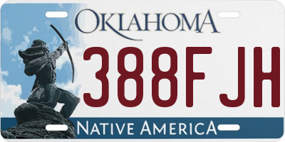 OK license plate 388FJH