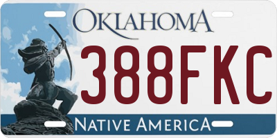 OK license plate 388FKC