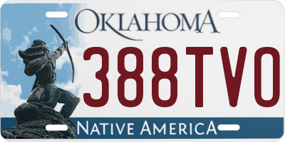 OK license plate 388TVO