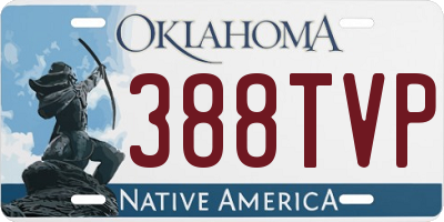 OK license plate 388TVP