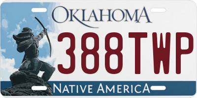 OK license plate 388TWP