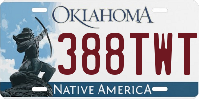 OK license plate 388TWT