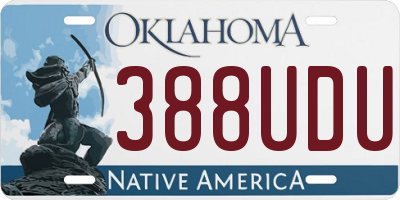 OK license plate 388UDU