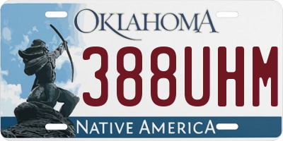 OK license plate 388UHM