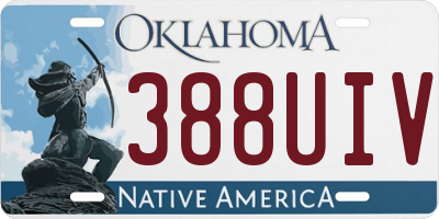 OK license plate 388UIV