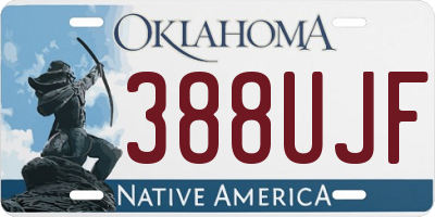 OK license plate 388UJF