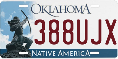 OK license plate 388UJX