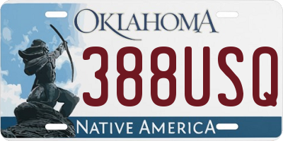 OK license plate 388USQ