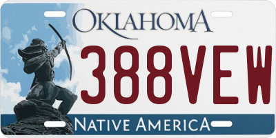 OK license plate 388VEW