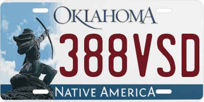 OK license plate 388VSD