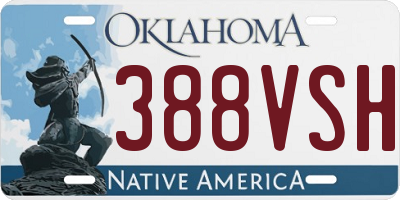 OK license plate 388VSH