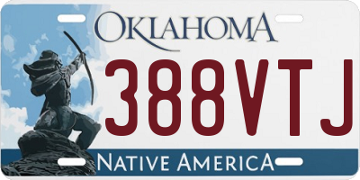 OK license plate 388VTJ