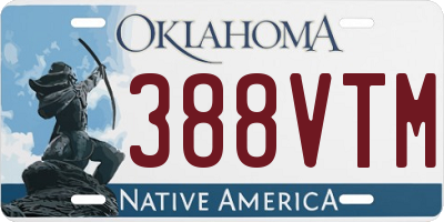 OK license plate 388VTM