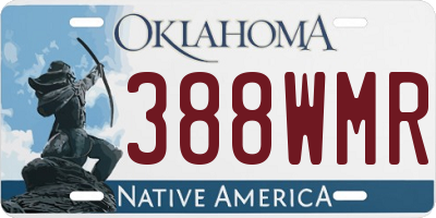 OK license plate 388WMR