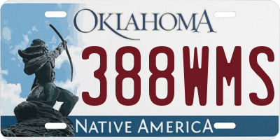 OK license plate 388WMS