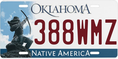 OK license plate 388WMZ
