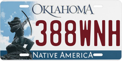 OK license plate 388WNH