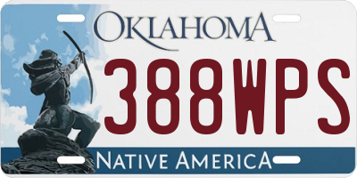 OK license plate 388WPS