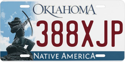 OK license plate 388XJP