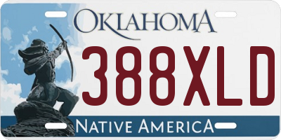OK license plate 388XLD