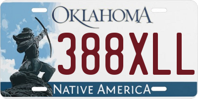 OK license plate 388XLL