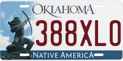 OK license plate 388XLO