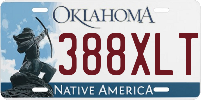 OK license plate 388XLT
