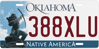 OK license plate 388XLU