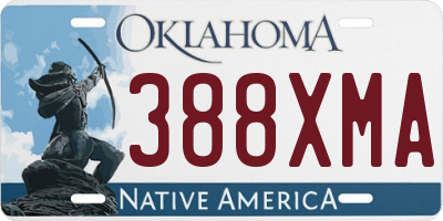 OK license plate 388XMA