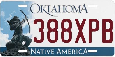 OK license plate 388XPB