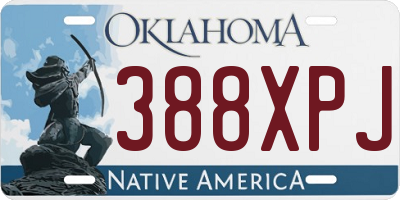 OK license plate 388XPJ