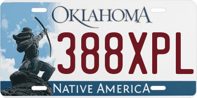 OK license plate 388XPL