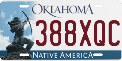 OK license plate 388XQC