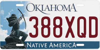 OK license plate 388XQD
