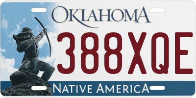 OK license plate 388XQE