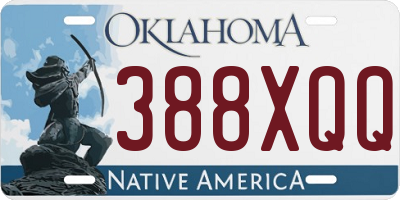 OK license plate 388XQQ