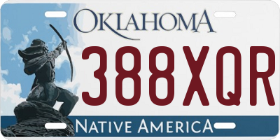 OK license plate 388XQR
