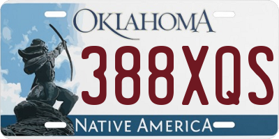 OK license plate 388XQS